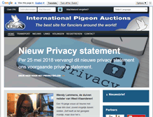 Tablet Screenshot of internationalpigeonauctions.com